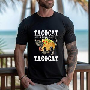 Tacocat Spelled Backwards Is Tacocat Funny Cat Unisextee